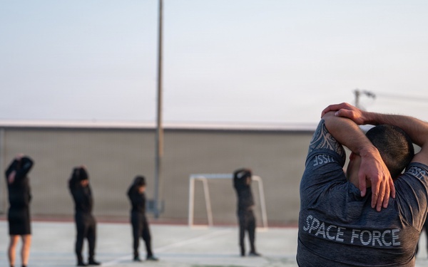 USSF Combat Forces Command CSEL joins Guardians for PT