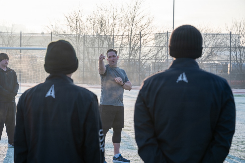USSF Combat Forces Command CSEL joins Guardians for PT