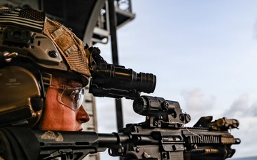 22nd MEU(SOC) | MSPF Conducts a Live-Fire Range Aboard USS Iwo Jima