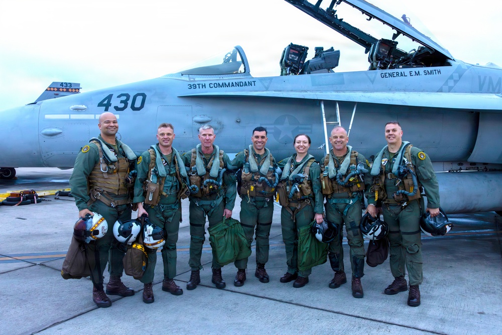 Commandant and CG F/A-18 Flight