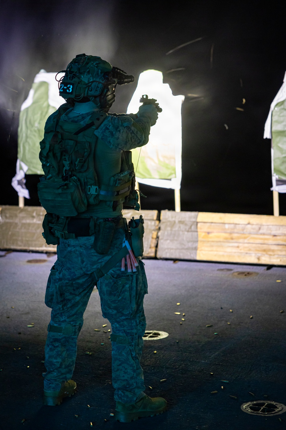 22nd MEU(SOC) | MSPF Conducts a Live-Fire Range Aboard USS Iwo Jima
