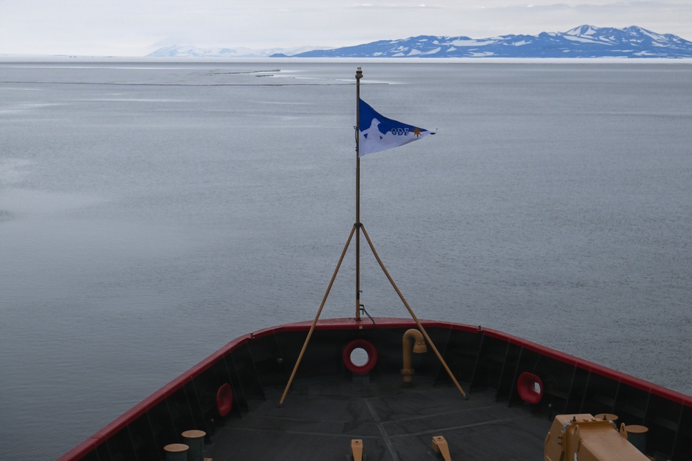 USCG Polar Star (WAGB 10) supports McMurdo Station during Operation Deep Freeze 2026