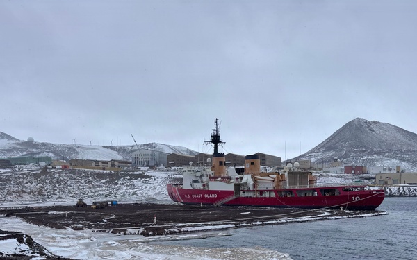 USCG Polar Star (WAGB 10) supports McMurdo Station during Operation Deep Freeze 2026
