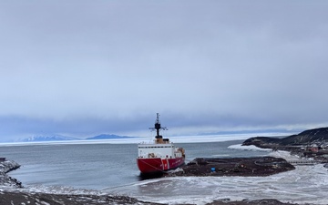 USCG Polar Star (WAGB 10) supports McMurdo Station during Operation Deep Freeze 2026