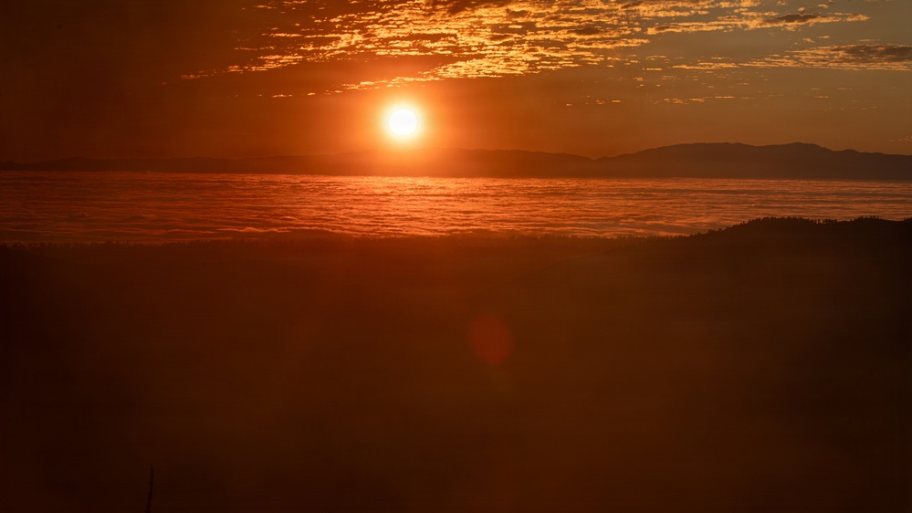Sunset Over Cloudy Central Valley