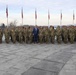 Secretary of War Pete Hegseth officiates the oath of enlistment to a formation of National Guard Soldiers
