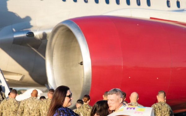 NMCB 4 Seabees Delayed Party Comes Home