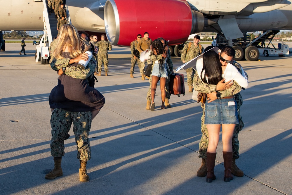 NMCB 4 Seabees Delayed Party Comes Home