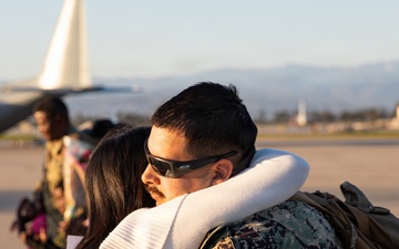 NMCB 4 Seabees Delayed Party Comes Home