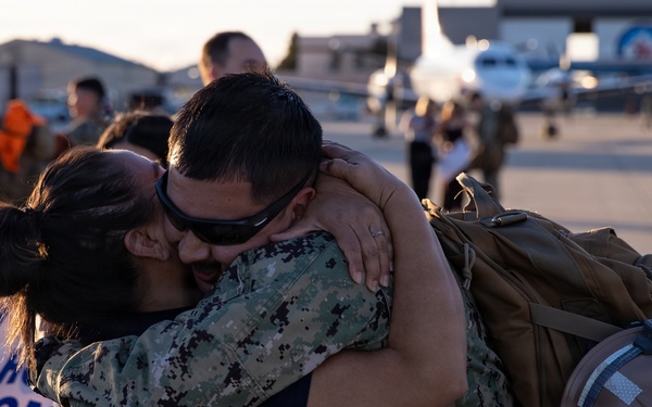 NMCB 4 Seabees Delayed Party Comes Home