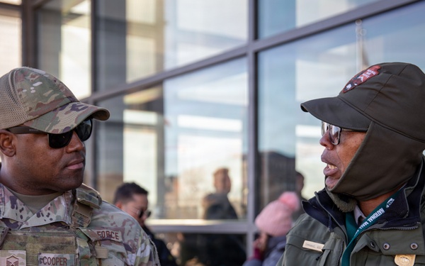 A Mississippi National Guardsman patrols on the National Mall in Washington, D.C.