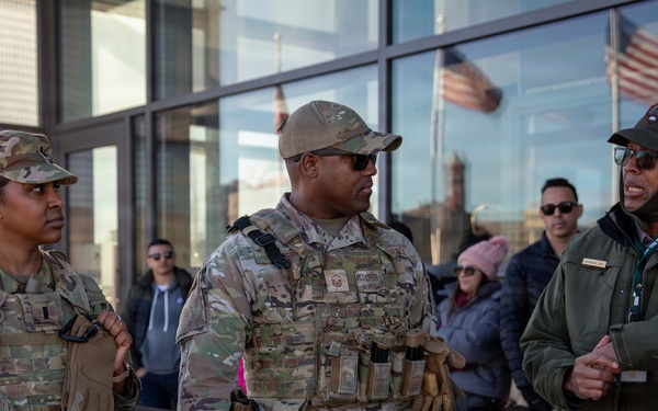 Mississippi National Guardsmen patrol on the National Mall in Washington, D.C.