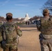 Mississippi National Guardsmen patrol on the National Mall in Washington, D.C.