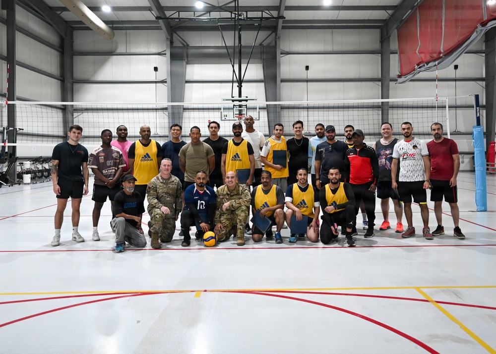 U.S., UAE service members volleyball match
