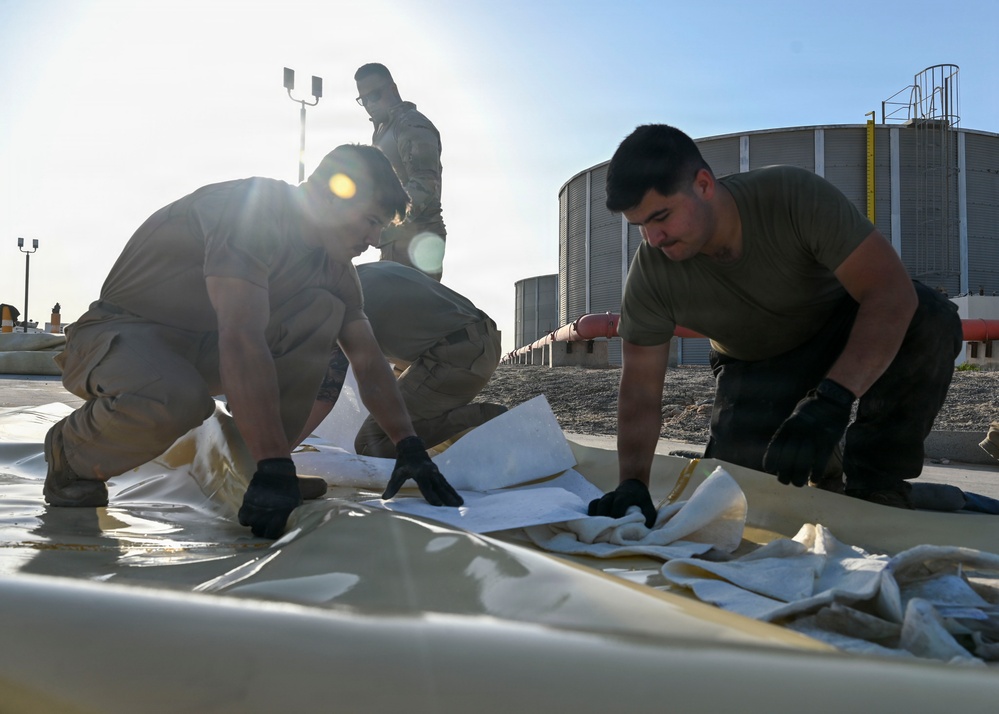 380th AEW fuel bladder deconstruction