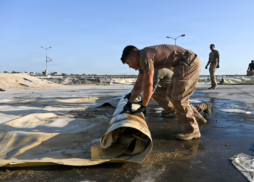 380th AEW fuel bladder deconstruction