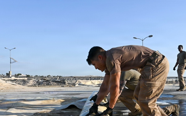 380th AEW fuel bladder deconstruction