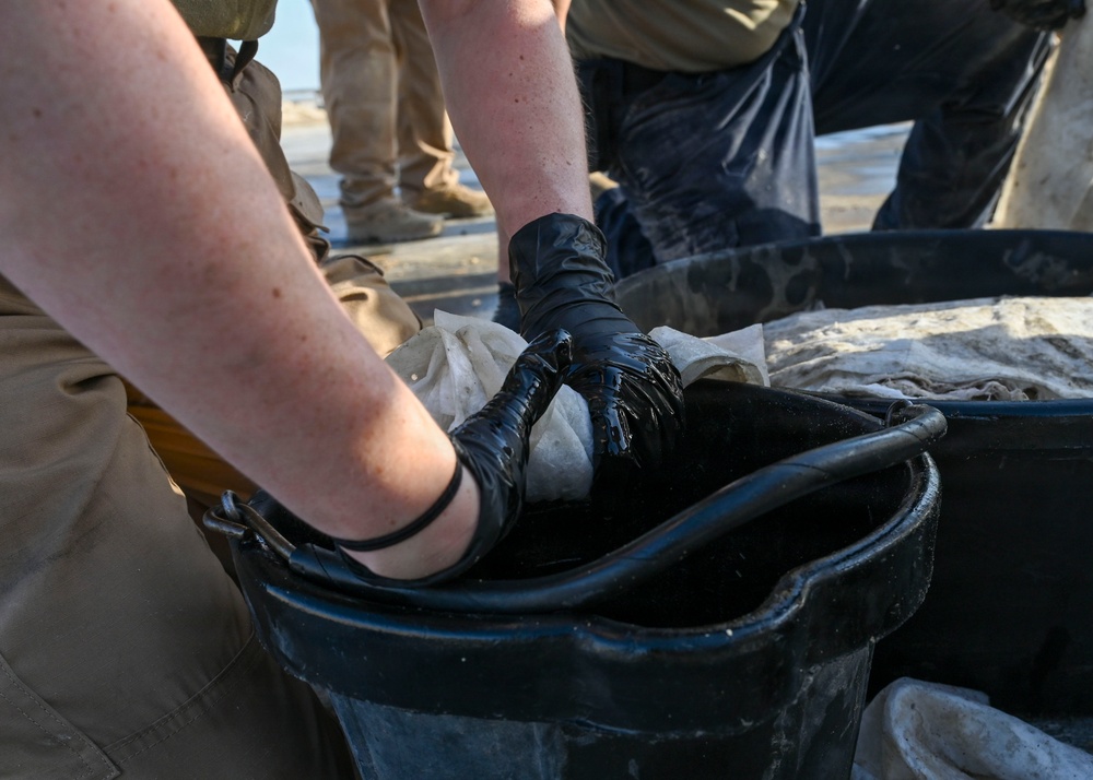 380th AEW fuel bladder deconstruction