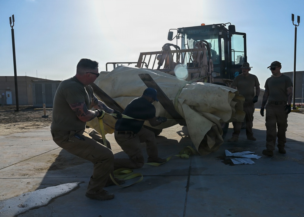 380th AEW fuel bladder deconstruction