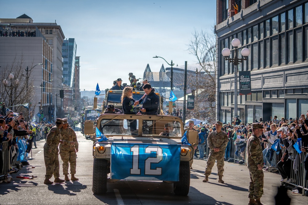 'We're The Best In The World!’' – Washington National Guard supports Seahawks Super Bowl celebration