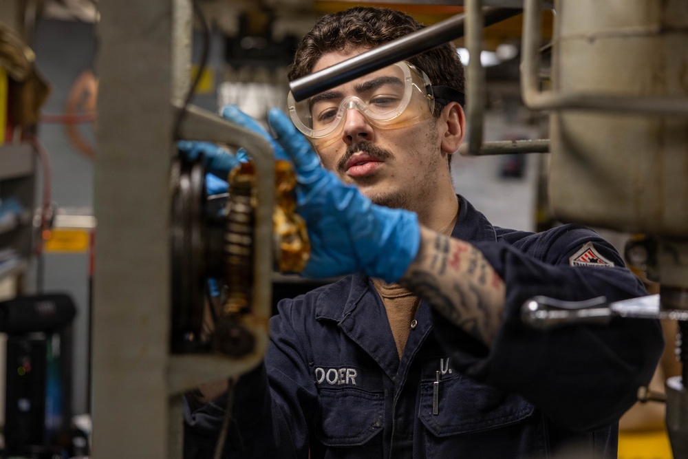 Abraham Lincoln Conducts Routine Maintenance