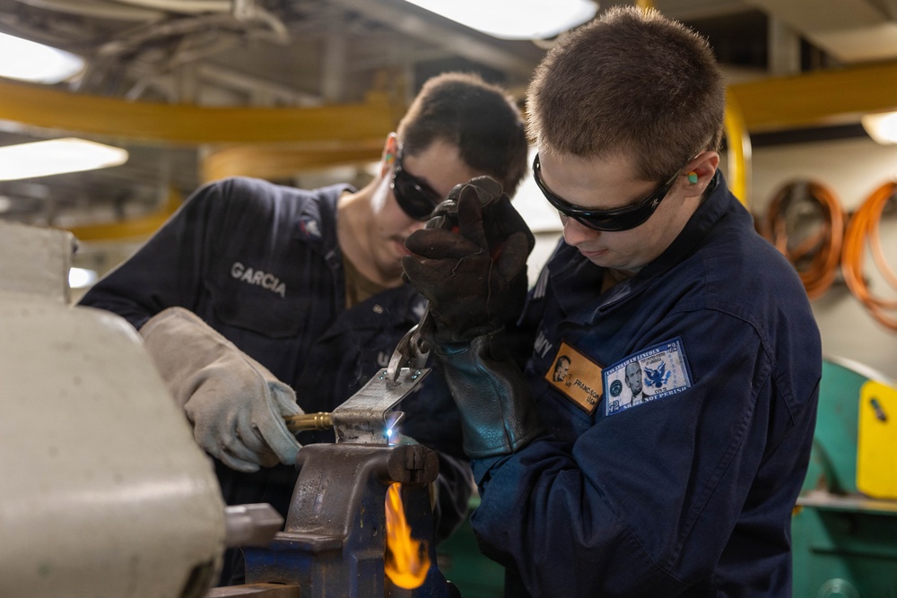 Abraham Lincoln Conducts Routine Maintenance