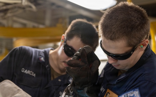 Abraham Lincoln Conducts Routine Maintenance