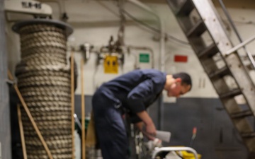 Abraham Lincoln Conducts Routine Maintenance