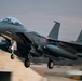 F-15E Strike Eagles Land at a base in the Middle East