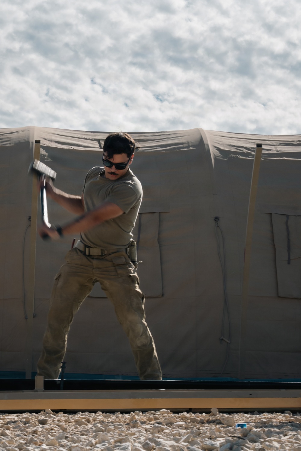 332nd Expeditionary Civil Engineer Squadron Constructs Maintenance Alert Compound