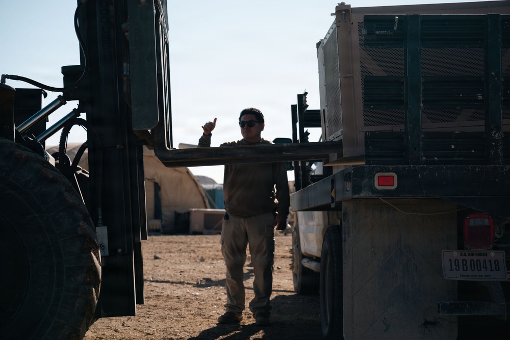 332nd Expeditionary Civil Engineer Squadron Constructs Maintenance Alert Compound