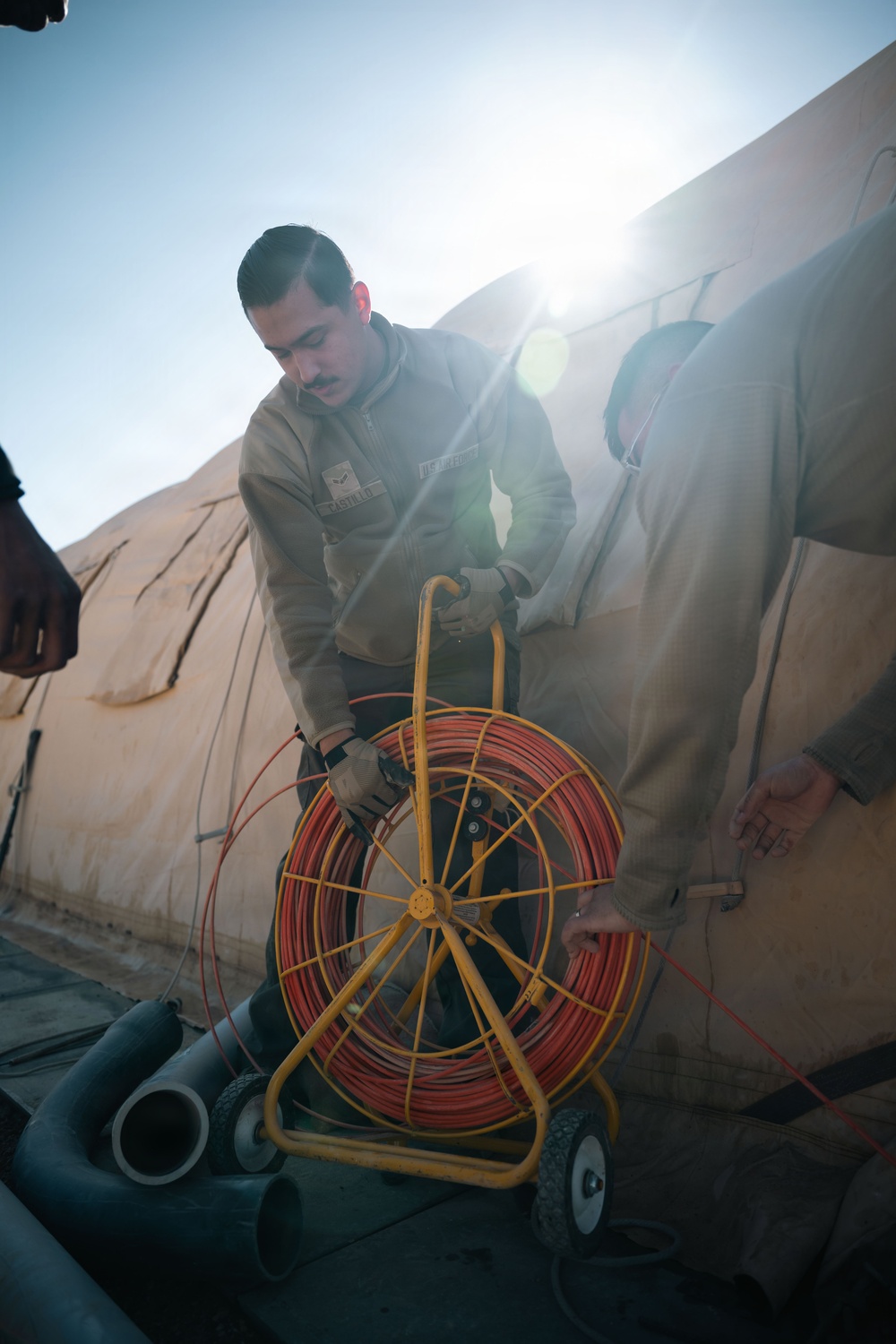 332nd Expeditionary Civil Engineer Squadron Constructs Maintenance Alert Compound