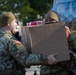 Mississippi National Guard service members receive food while on patrol in Washington, D.C.