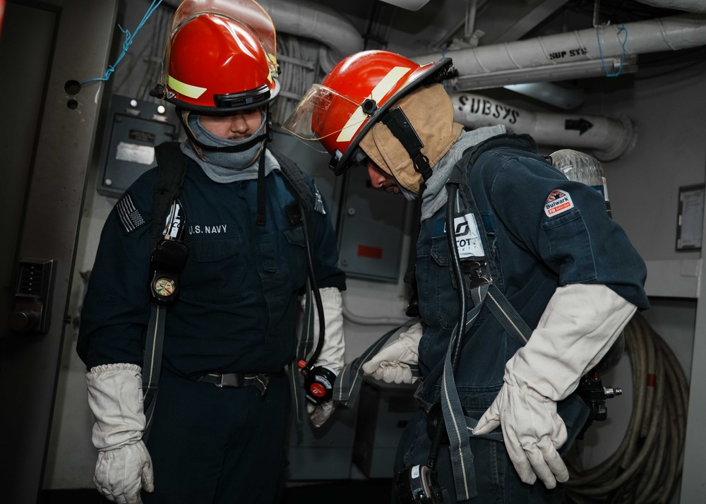 IKE Conducts Damage Control Drill