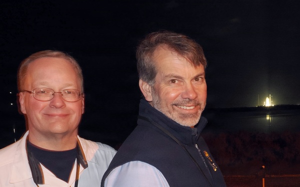 U.S. Naval War College leaders on-hand as alum launches into space