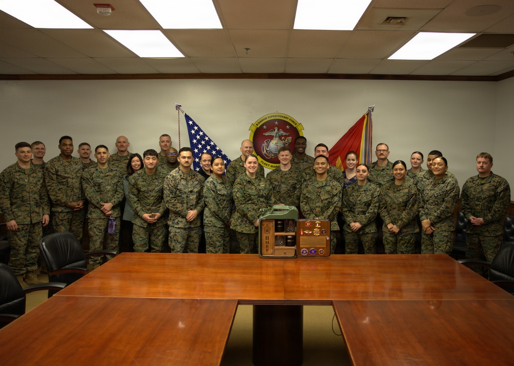 Gunnery Sgt. Jacob R. Bellis awarded a Navy and Marine Corps Commendation Medal