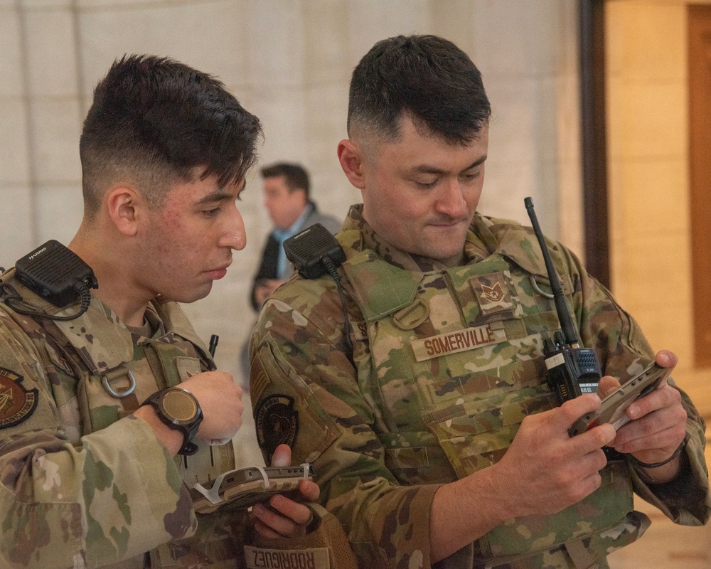 JTF-DC communication personnel conduct equipment checks