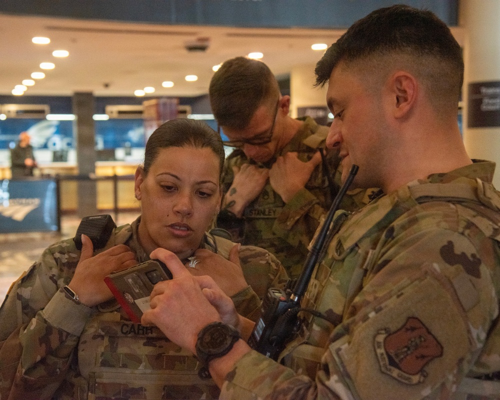 JTF-DC communication personnel conduct equipment checks