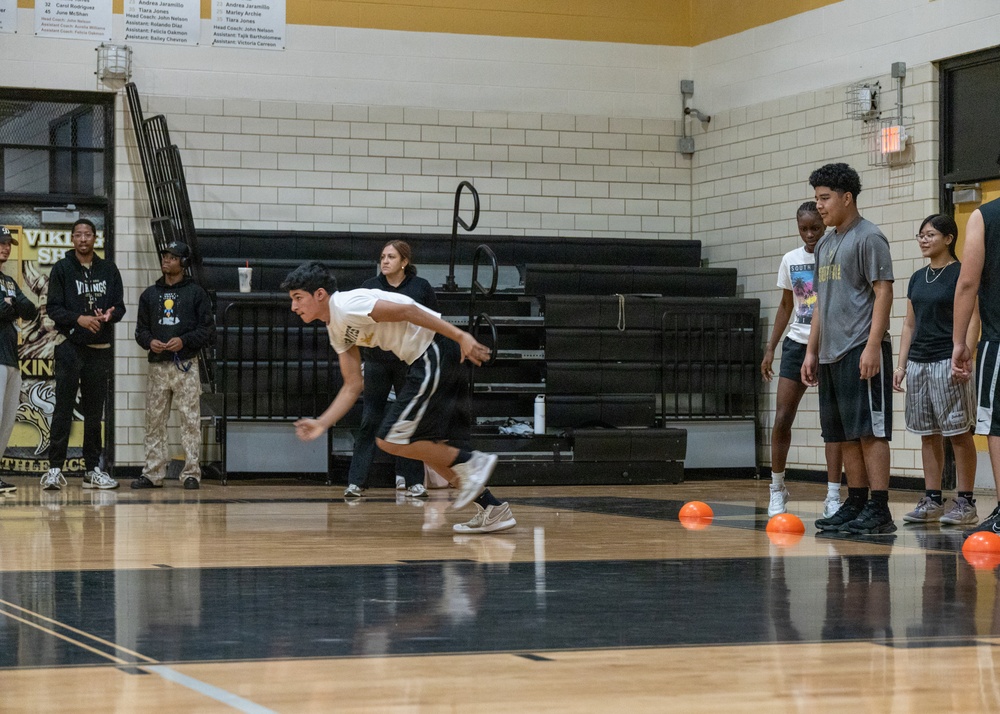 Austin North Marines visit Navarro Early College High School