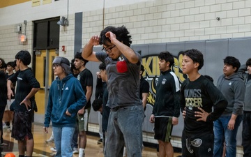 Austin North Marines visit Navarro Early College High School