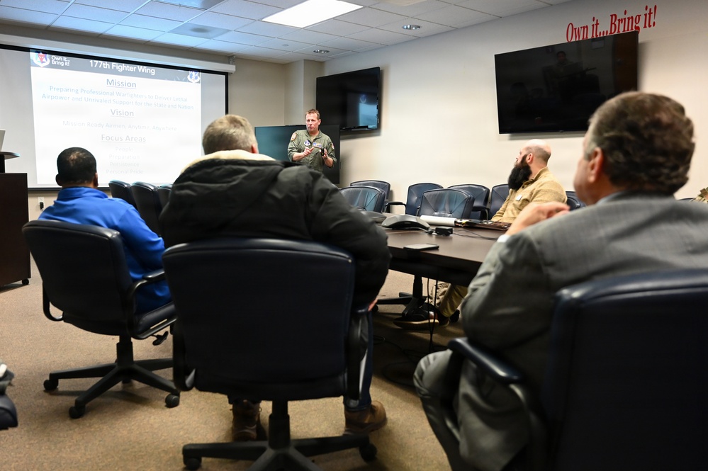 Atlantic County Commissioners Visit The 177th Fighter Wing