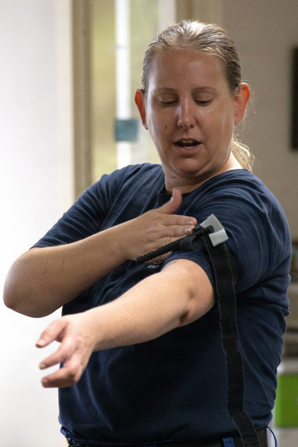 USCG Health Service Technicians provide first aid training to VMFA-225 Marines