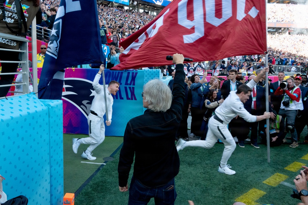 Air Force, Navy, Air National Guard conduct 8-aircraft flyover at 2026 Super Bowl LX