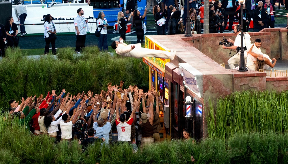 Air Force, Navy, Air National Guard conduct 8-aircraft flyover at 2026 Super Bowl LX