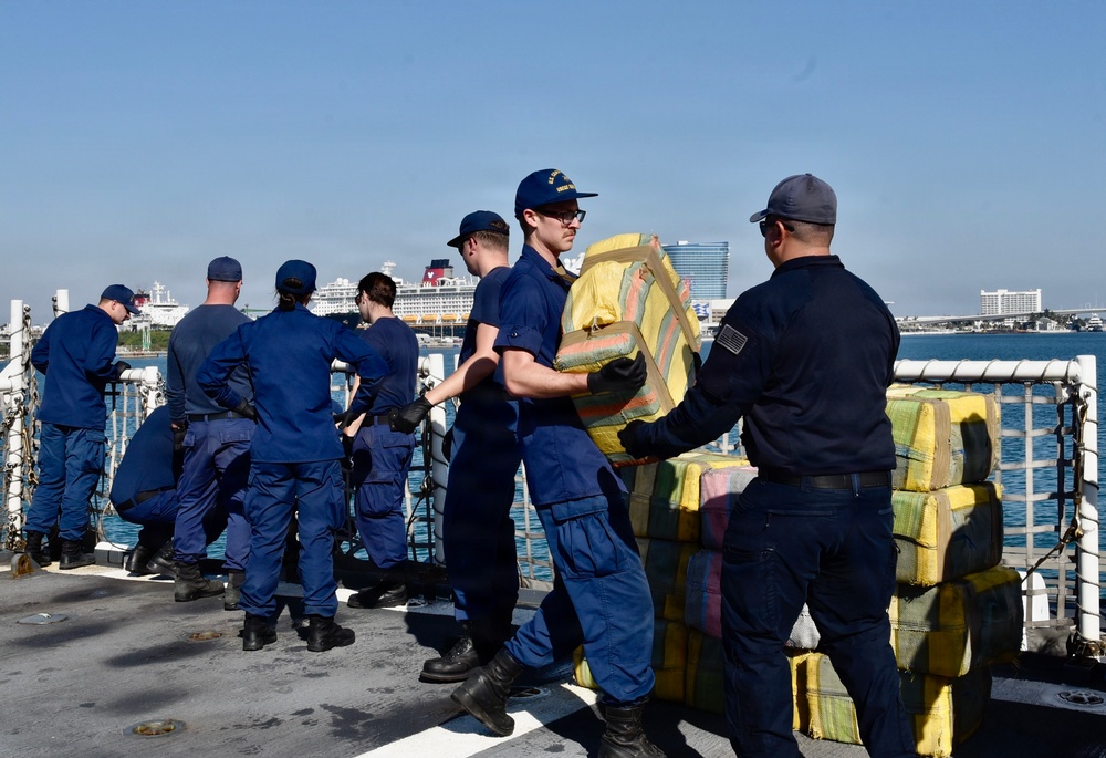 Coast Guard offloads over $133.5 million in illicit drugs interdicted in Eastern Pacific Ocean