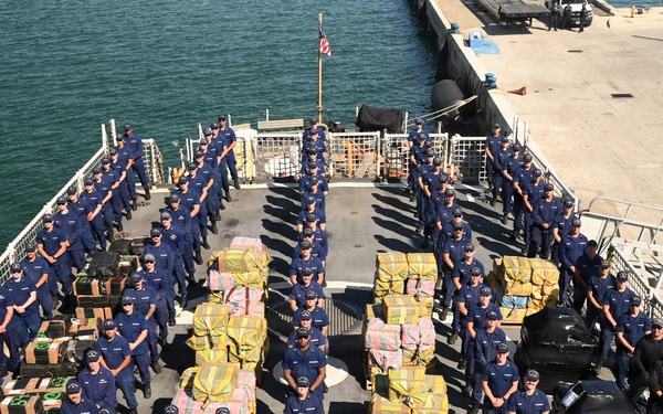 Coast Guard offloads over $133.5 million in illicit drugs interdicted in Eastern Pacific Ocean