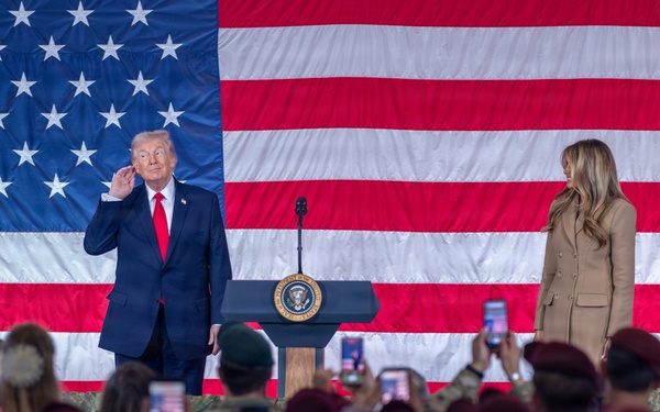 President Donald J. Trump and First Lady Melania Trump visit XVIII Airborne Corps