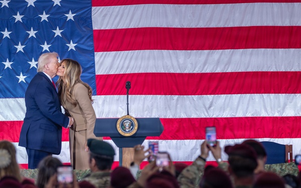 President Donald J. Trump and First Lady Melania Trump visit XVIII Airborne Corps