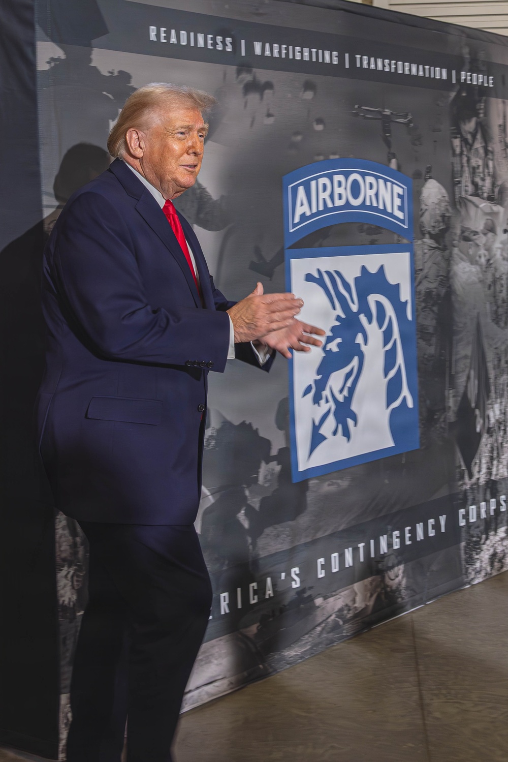 President Donald J. Trump and First Lady Melania Trump visit XVIII Airborne Corps