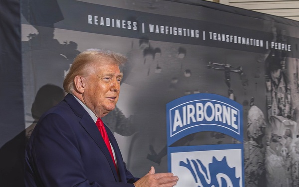 President Donald J. Trump and First Lady Melania Trump visit XVIII Airborne Corps